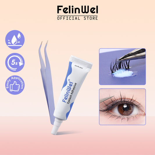 FelinWel  Tweezers and Glue Set for Applying False Eyelashes