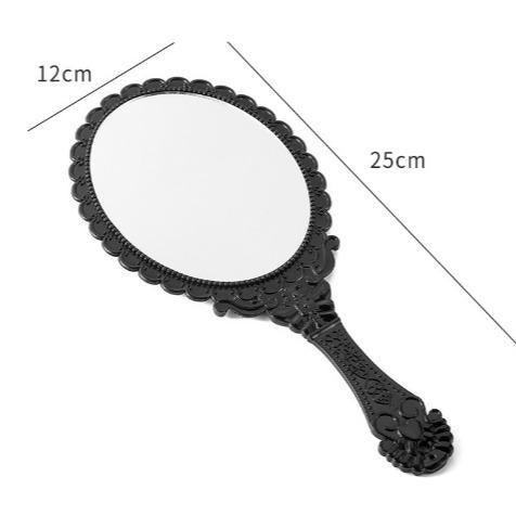 FelinWel - Vintage Style Oval Hand Held Vanity Mirror - FelinWel