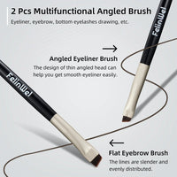 FelinWel 2-in-1 Gel Eyeliner & Brow Set – Waterproof, Brushes Included