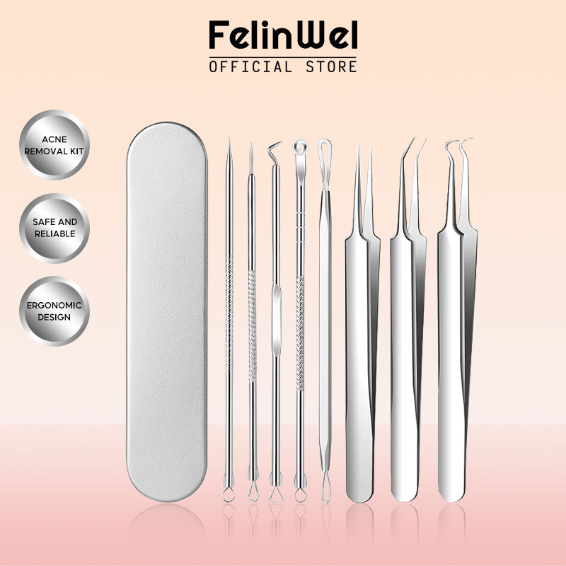 FelinWel - Pimple Kit Set Besi Picit Jerawat Acne Blackhead Removal